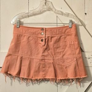 Pink Pleated Mini Skirt